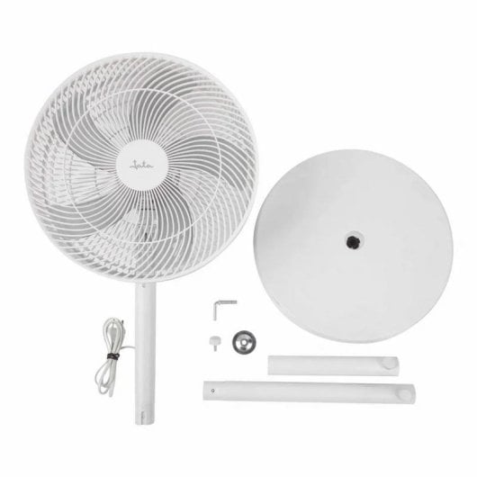 Ventilador de pie Jata JVVP3060 blanco 3 velocidades oscilante 128 cm