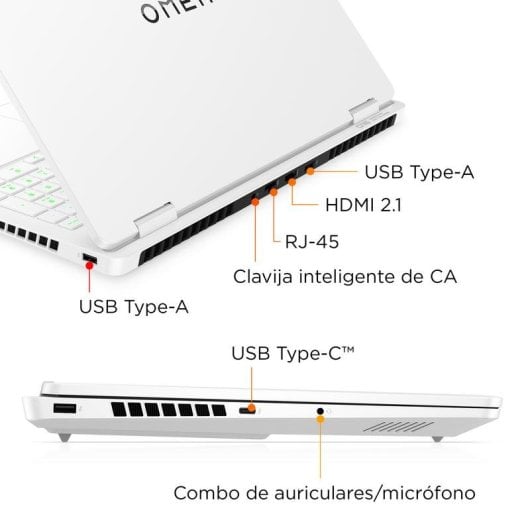 Portatile HP OMEN Gaming 16-am0041ns 16" Intel Core 7 240H 32GB 1TB SSD RTX 5070 Windows 11 Bianco