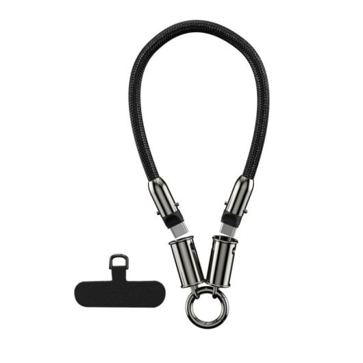 Cavo di trasmissione DCU Tecnologic 34154061 USB Type-C 60W 0,3m nero cordino in cotone