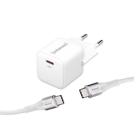 Caricatore Intenso 7803042 30W USB-C GaN Cavo 1,5m Bianco Ricarica Rapida