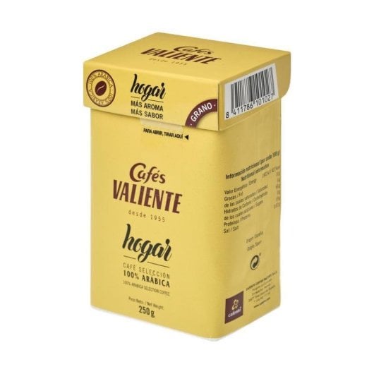 Café en grano Valiente Hogar 100% Arábica 250 g sabor intenso