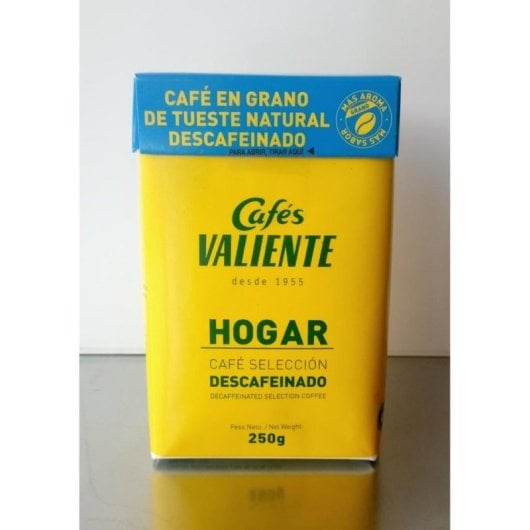 Café en grano Valiente Hogar Descafeinado 250g Sabor Equilibrado