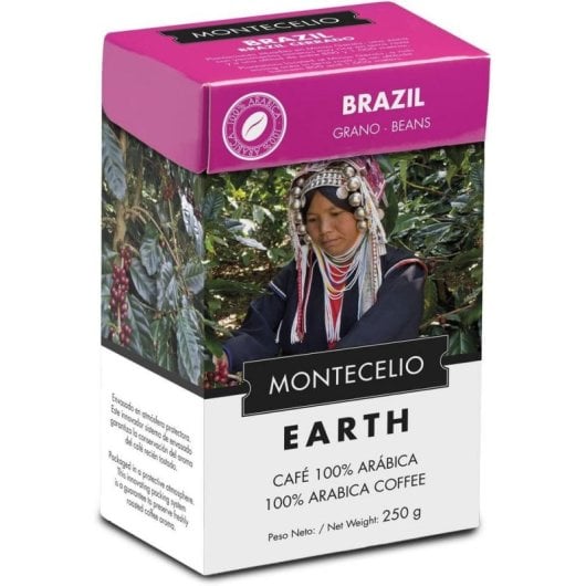 Café en grano Montecelio Brasil 100% Arábica 250 g crema espesa