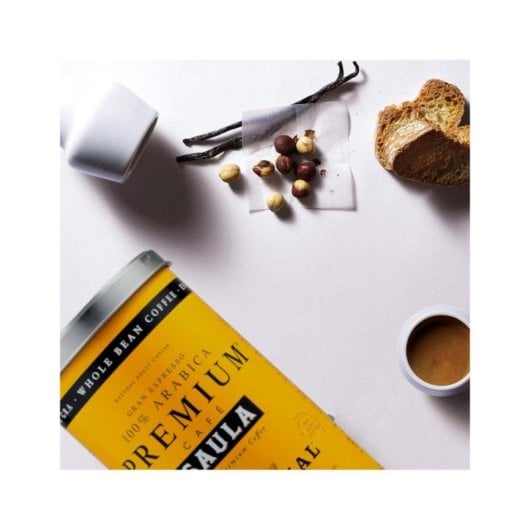 Café em Grão SAULA Premium Original 500g Torra Média-Escura 100% Arábica Lata