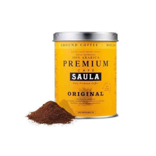 Café moído SAULA Premium Original 250 g 100% Arábica Tosta Média Lata