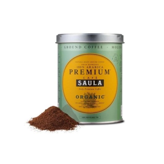 Café moído SAULA Premium Organic 250 g Arábica Lata Ecológico