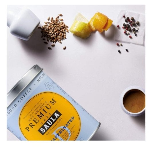Café moído SAULA Premium Descafeinated 250 g 100% Arábica Tostado Médio Lata