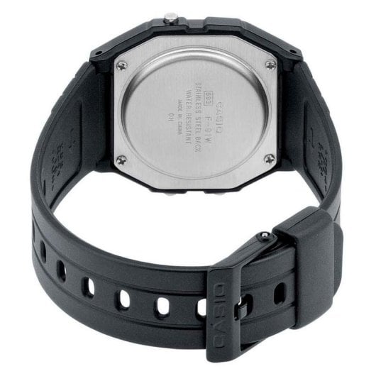 CASIO F-91W-1YEG 38mm Digital Negro Resina Cronómetro Alarma Retroiluminación LED Unisex