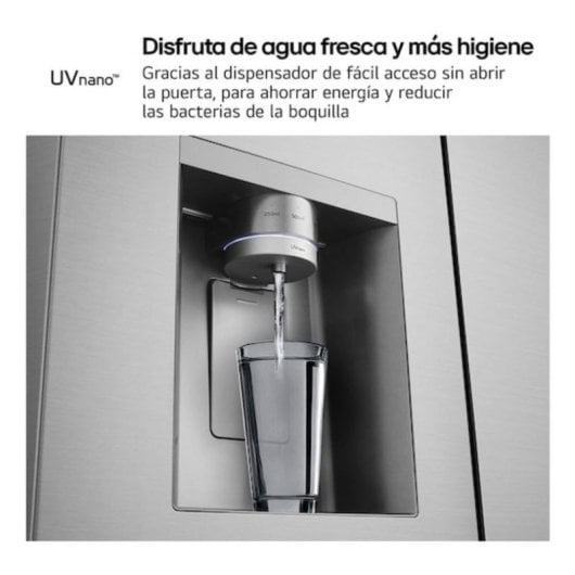Frigorífico Americano LG GMF961PY3E No Frost 179cm 645L E Inox WiFi UVnano Gelo Automático