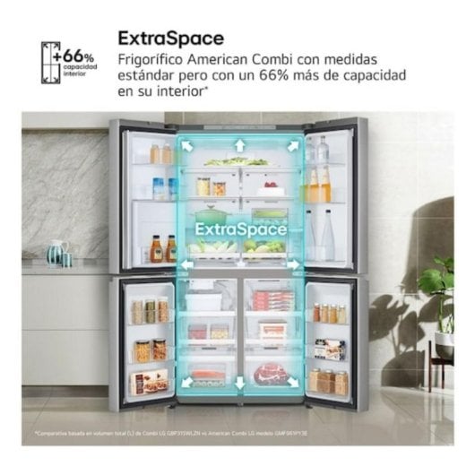 Frigorífico Americano LG GMF961PY3E No Frost 179cm 645L E Inox WiFi UVnano Gelo Automático