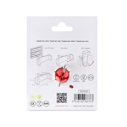 DCU 36100410 Suporte Móvel de Carro com Rotação 360º Vermelho