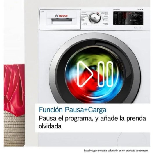 Máquina de Lavar Roupa Bosch WUU24T65ES 9 kg 1200 rpm Classe D Branca Pausa e Carga