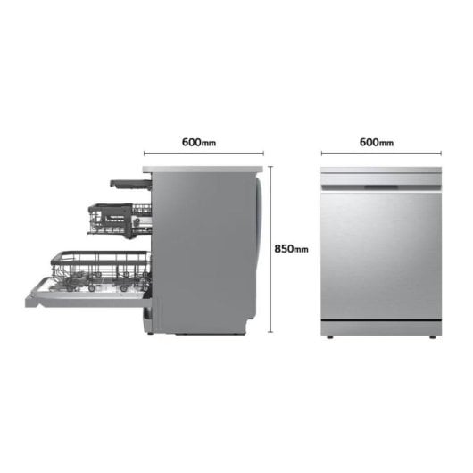Lave-vaisselle LG DF375HVS 14 couverts Classe A vapeur QuadWash Inox