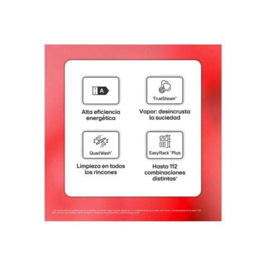 Lave-vaisselle LG DF375HVS 14 couverts Classe A vapeur QuadWash Inox