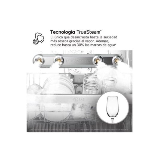 Lave-vaisselle LG DF375HVS 14 couverts Classe A vapeur QuadWash Inox