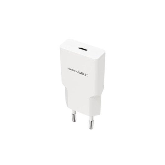 Caricatore Nanocable 25W USB-C Power Delivery Carica Rapida Bianco