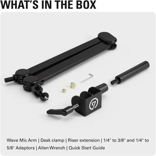 Elgato Wave Mic Arm MK.2 Braço Articulado com Gestão de Cabos e Elevador