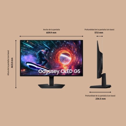 Monitor Samsung Odyssey OLED G5 G50SF 27" QHD 180Hz OLED Flat G-Sync FreeSync HDR10