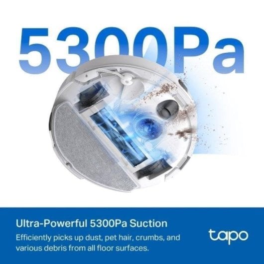 Aspirador Robô com Mopa TAPO by TP-LINK RV30 Max Navegação LiDAR 5.300 Pa Controlo por Voz