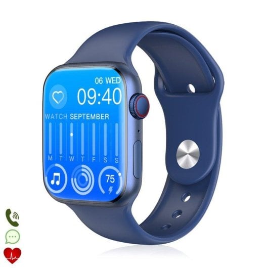 Dam Electronics W29 Max Bluetooth 44mm IPS Noir Écran Tactile Moniteur Cardiaque SpO2 Étanche