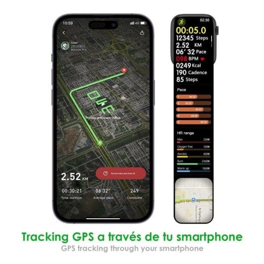 Dam Electronics W29 Max Bluetooth 44mm IPS Noir Écran Tactile Moniteur Cardiaque SpO2 Étanche