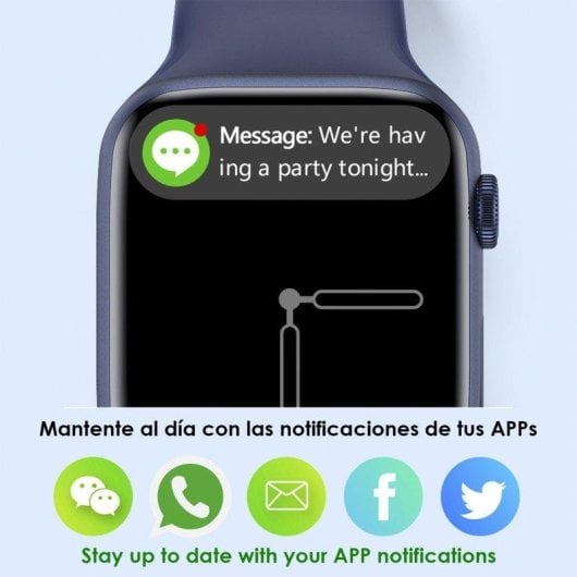 Dam Electronics W29 Max Bluetooth 44mm IPS Noir Écran Tactile Moniteur Cardiaque SpO2 Étanche