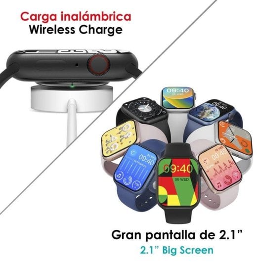 Dam Electronics W29 Max Bluetooth 44mm IPS Noir Écran Tactile Moniteur Cardiaque SpO2 Étanche