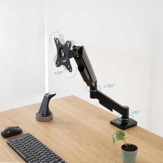 Supporto monitor TooQ DB1733TNR-B acciaio 17-32" gas spring nero