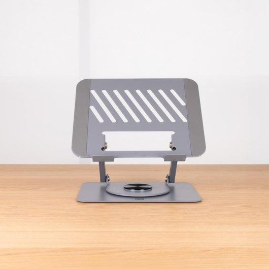 Support pour ordinateur portable TooQ PH-DAFNE-G rotation 360°, acier, 11''-17'' gris foncé