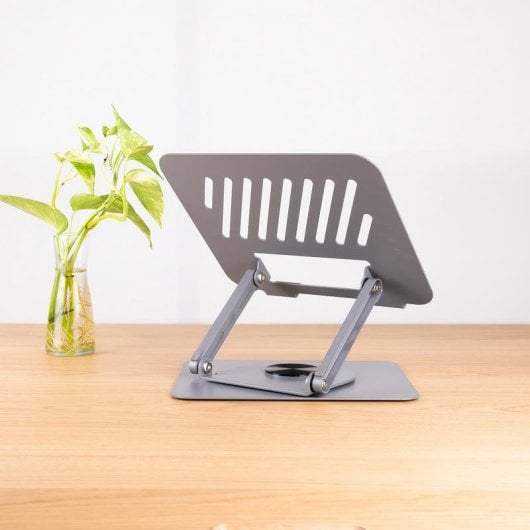 Support pour ordinateur portable TooQ PH-DAFNE-G rotation 360°, acier, 11''-17'' gris foncé