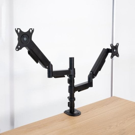 Supporto monitor TooQ DB1533TNR-B per 2 schermi 17-32 pollici regolabile nero