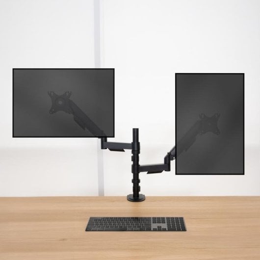 Supporto monitor TooQ DB1533TNR-B per 2 schermi 17-32 pollici regolabile nero