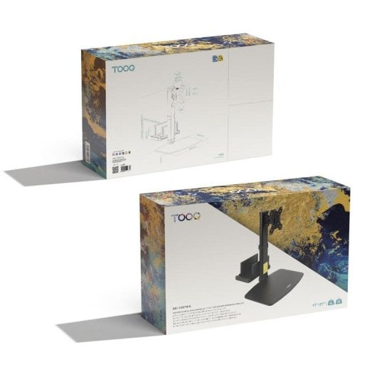 Supporto monitor TooQ DB1128TN-B per 17-27 pollici, VESA, con supporto CPU