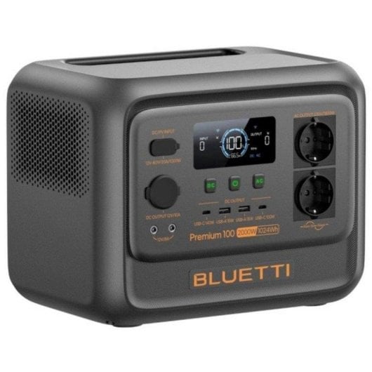 Station d’énergie BLUETTI Premium 100 V2 1024Wh 2 ports AC 4 ports DC 4 ports USB Batterie LiFePO4 Écran LCD Contrôle WiFi Bluetooth Solaire compatible