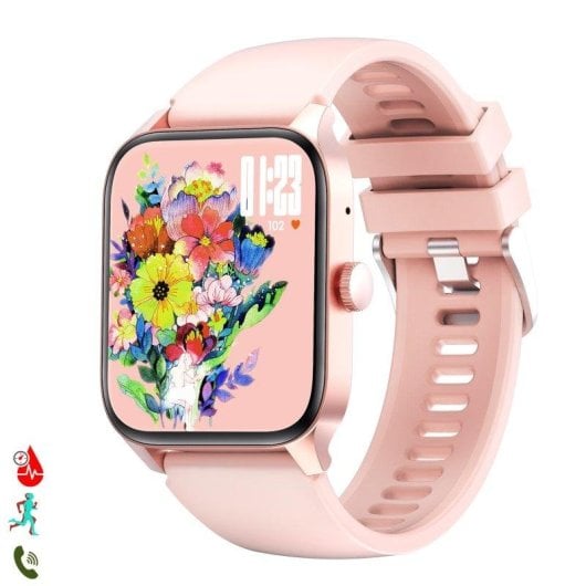 Dam Electronics QS56 Bluetooth 1.83 pouces TFT Noir Taille Unique IP67 SpO2 Pulsomètre Sommeil