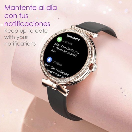 Dam Electronics QS01 Bluetooth 1.22" TFT Negro IP67 Pulsómetro SpO2 Monitor Sueño Compacto