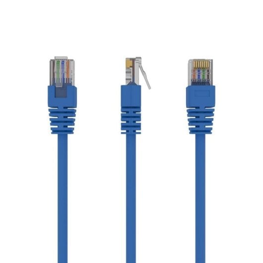 Cabo de rede Gembird PP12-1M/B Cat5e 1 m azul RJ-45 ouro