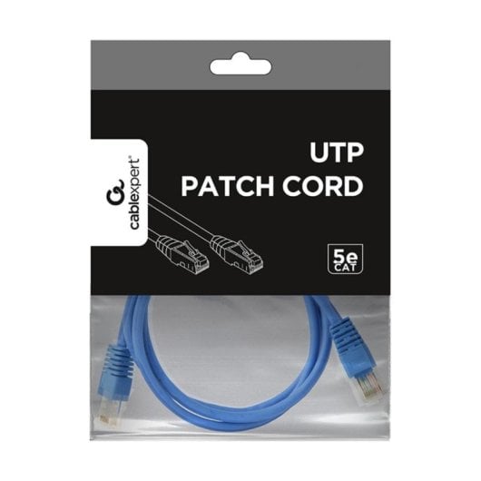 Cabo de rede Gembird PP12-1M/B Cat5e 1 m azul RJ-45 ouro