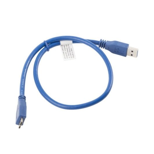 Cable USB Lanberg CA-US3M-10CC-0005-B 0,5 m Micro-USB A a USB A Azul