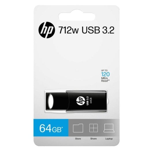 USB-Stick HP 712w 64GB USB 3.2 Gen 1 120MB/s Schwarz
