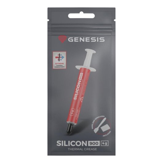 Genesis Silicon 900 Pasta Térmica 12,8W/m·K 250°C 2,8g/cm³ Cinzenta