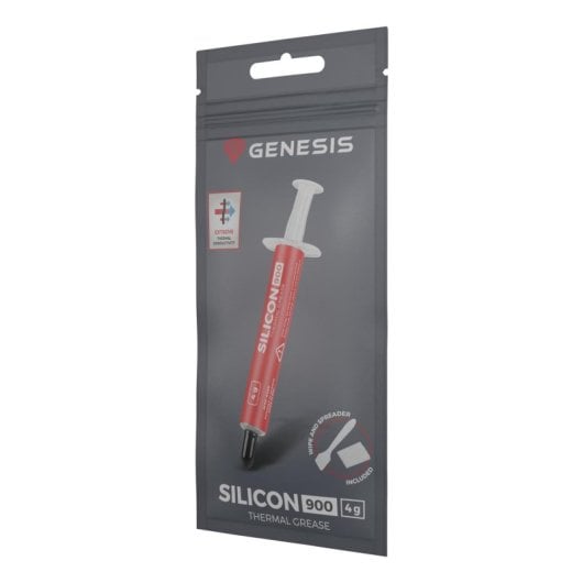 Genesis Silicon 900 Pasta Térmica 12,8W/m·K 250°C 2,8g/cm³ Cinzenta