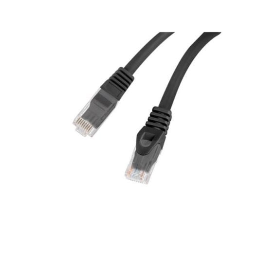 Cable de red Lanberg PCU6-10CU-0050-BK 0,5 m Cat6 UTP plano negro