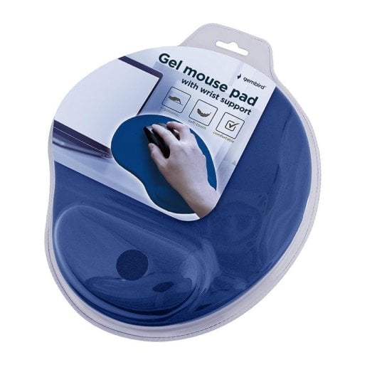 Tapis de souris Gembird MP-GEL-B gel bleu avec repose-poignet ergonomique