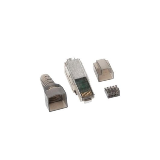 Conector RJ-45 Lanberg PLSA-6000TL Cat6a Blindado Plata Macho