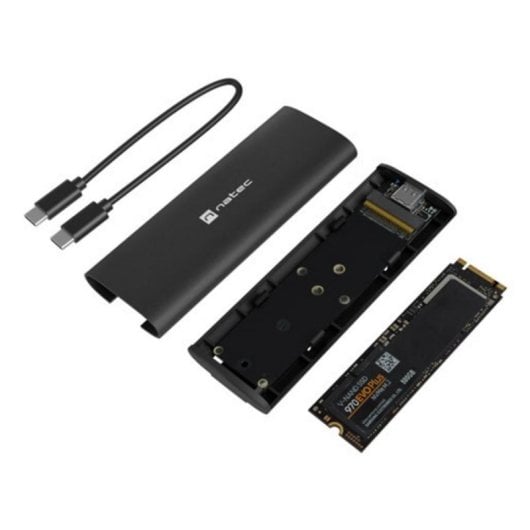 Box SSD esterno Natec NKZ-2286 M.2 Alluminio Plastica Nero USB Type-C 10 Gbps