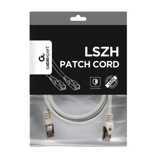 Cabo de rede Gembird PP6A-LSZHCU-W-3M 3m Cat6a S/FTP LSZH Branco