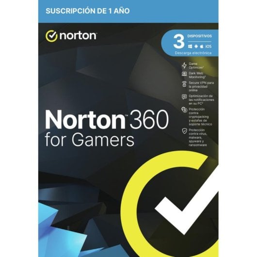 Logiciel de sécurité Norton 360 for Gamers 1 licence 3 appareils DVD
