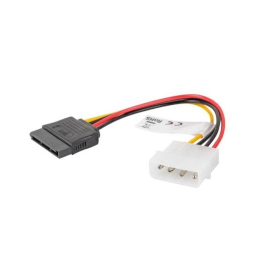 Cabo de Alimentação Lanberg CA-HDSA-10CU-0015 0,15 m Molex 4 pinos SATA 15 pinos