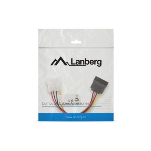 Cabo de Alimentação Lanberg CA-HDSA-10CU-0015 0,15 m Molex 4 pinos SATA 15 pinos